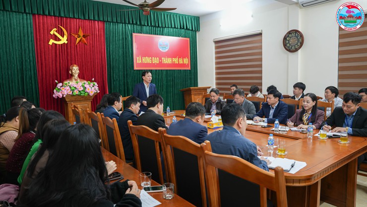 THƯỜNG TRỰC ĐẢNG ỦY XÃ HƯNG ĐẠO LÀM VIỆC VỚI TRUNG TÂM DỊCH VỤ TỔNG HỢP XÃ- Ảnh 1.