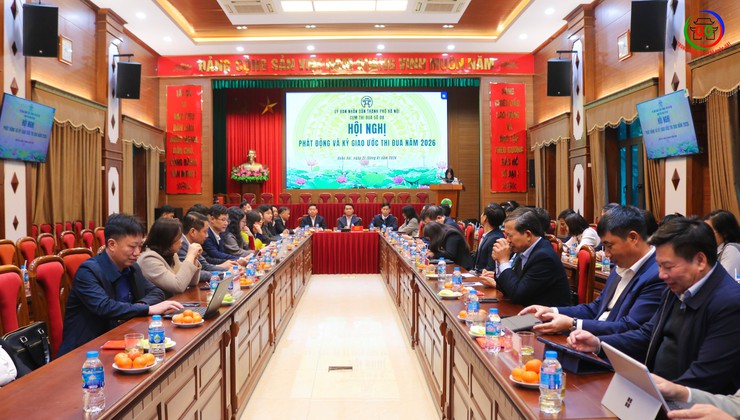 Cụm thi đua số 8 phát động và ký kết giao ước thi đua năm 2026: thống nhất quyết tâm, lan tỏa khí thế hành động- Ảnh 1.