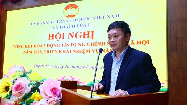 Thạch Thất: Tổng kết hoạt động uỷ thác tín dụng chính sách năm 2025, triển khai nhiệm vụ năm 2026- Ảnh 2.