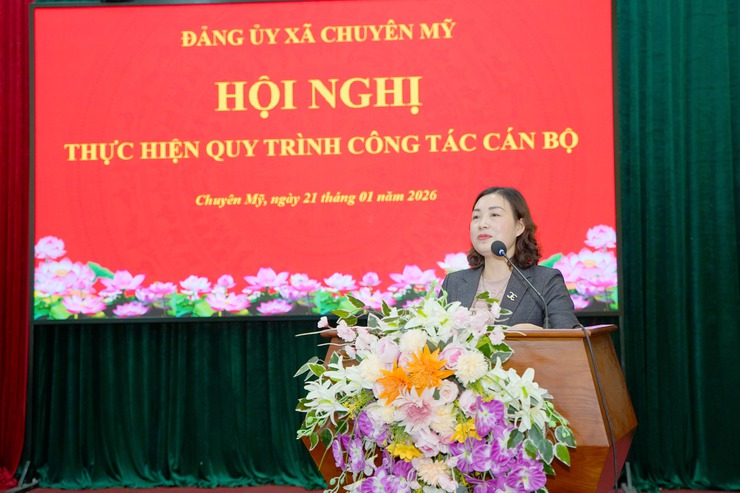 Đảng uỷ xã Chuyên Mỹ tổ chức Hội nghị thực hiện quy trình công tác cán bộ- Ảnh 3.