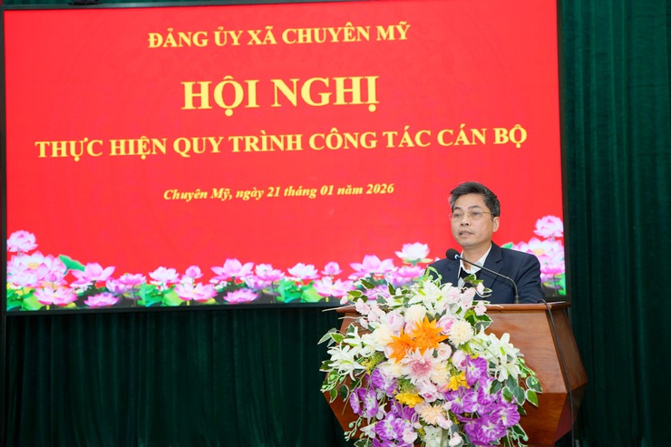 Đảng uỷ xã Chuyên Mỹ tổ chức Hội nghị thực hiện quy trình công tác cán bộ- Ảnh 4.