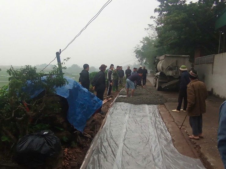 Xóm 15, thôn Phú Xuyên 4 xã Vật Lại: chung sức xây dựng khu dân cư ngõ xóm sáng – xanh – sạch – đẹp – an toàn.- Ảnh 1.