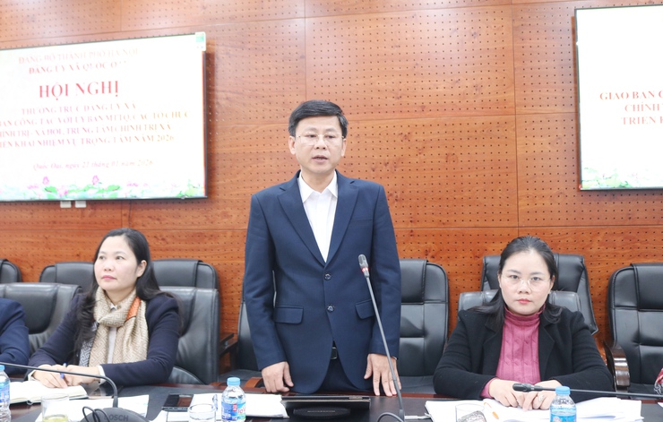 Thường trực đảng ủy xã Quốc Oai làm việc với MTTQ, các tổ chức chính trị – xã hội và Trung tâm Chính trị: từ định hướng đến hành động cụ thể- Ảnh 8.