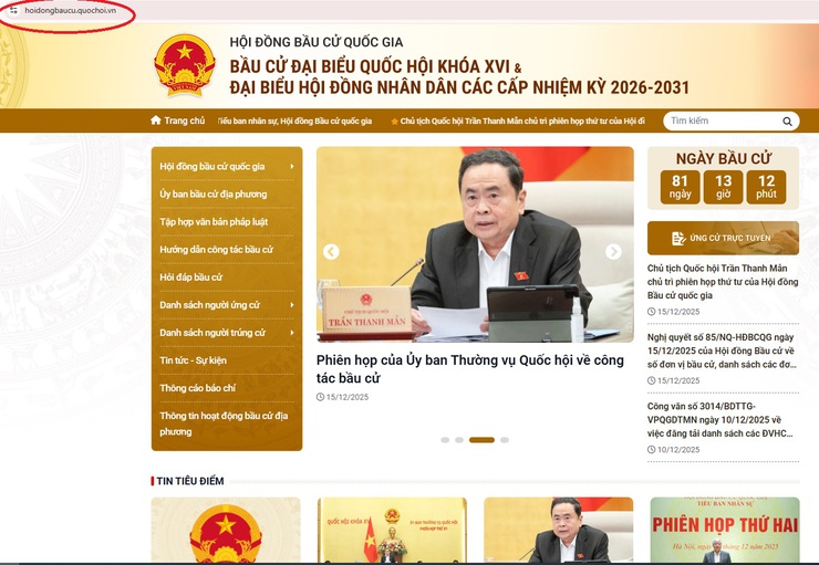 Hướng dẫn nộp hồ sơ và tích hợp thông tin đơn ứng cử, tiểu sử tóm tắt trên Cổng thông tin điện tử của Hội đồng bầu cử Quốc gia- Ảnh 1.