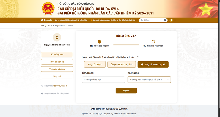 Hướng dẫn nộp hồ sơ và tích hợp thông tin đơn ứng cử, tiểu sử tóm tắt trên Cổng thông tin điện tử của Hội đồng bầu cử Quốc gia- Ảnh 5.