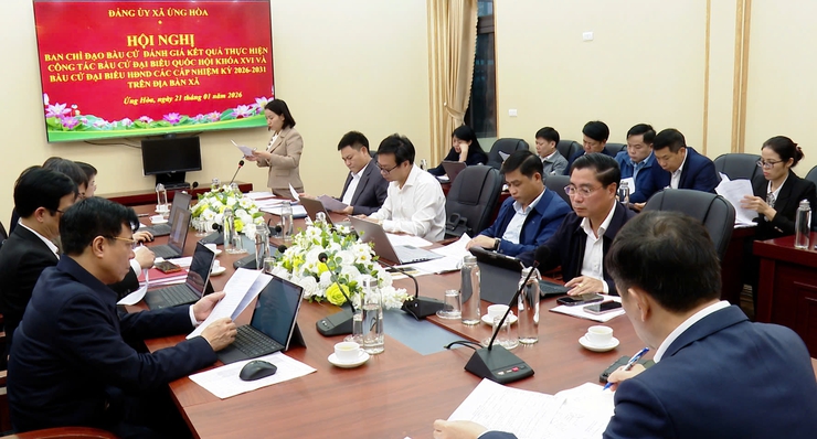 BAN CHỈ ĐẠO BẦU CỬ ỨNG HOÀ ĐÁNH GIÁ KẾT QUẢ THỰC HIỆN CÔNG TÁC BẦU CỬ ĐẠI BIỂU QUỐC HỘI KHOÁ XVI VÀ BẦU CỬ ĐẠI BIỂU HĐND CÁC CẤP NHIỆM KỲ 2026 - 2031- Ảnh 1.