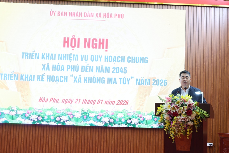 UBND xã Hòa Phú tổ chức hội nghị triển khai nhiệm vụ Quy hoạch chung xã Hòa Phú đến năm 2045- Ảnh 3.