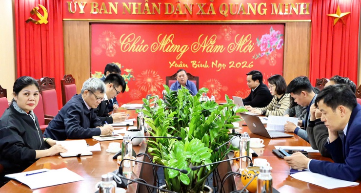 Xã Quang Minh thành lập chợ hoa Tết phục vụ nhân dân đón Tết- Ảnh 1.