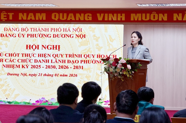 Đảng uỷ phường Dương Nội tổ chức Hội nghị cán bộ chủ chốt thực hiện quy trình công tác quy hoạch cán bộ nhiệm kỳ 2025-2030, 2026-2031- Ảnh 1.