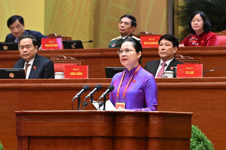 Đại hội XIV của Đảng: Phiên thảo luận ở hội trường về các Văn kiện Đại hội sáng 21/1- Ảnh 5.