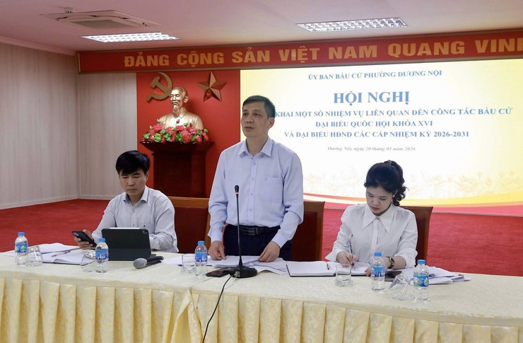 Uỷ ban bầu cử phường Dương Nội triển khai một số nội dung trọng tâm phục vụ công tác bầu cử- Ảnh 1.