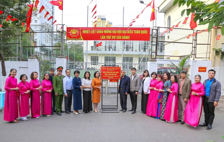 Phường Giảng Võ khánh thành công trình "Dân vận khéo" chào mừng Đại hội XIV của Đảng- Ảnh 1.