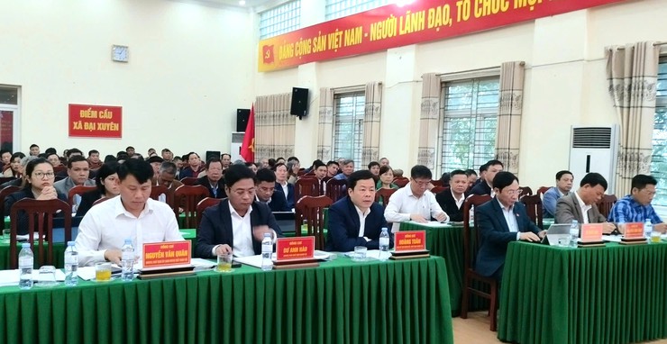 Hội nghị rà soát khu vực bầu cử, Tổ bầu cử đại biểu Quốc hội khóa XVI và đại biểu HĐND các cấp nhiệm kỳ 2026 - 2031 trên địa bàn xã Đại Xuyên- Ảnh 2.