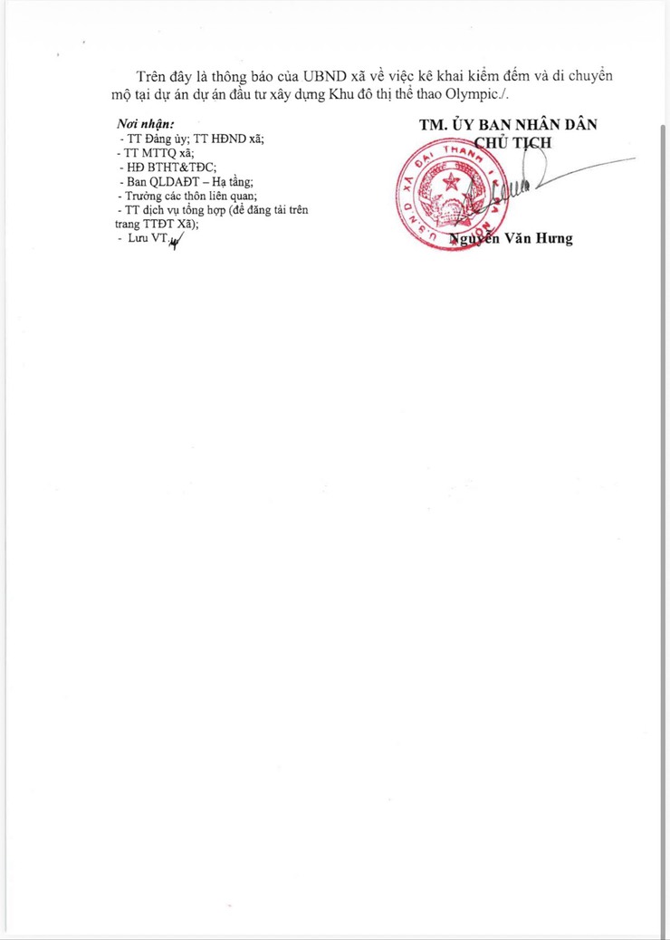 THÔNG BÁO CỦA UBND XÃ ĐẠI THANH- Ảnh 2.