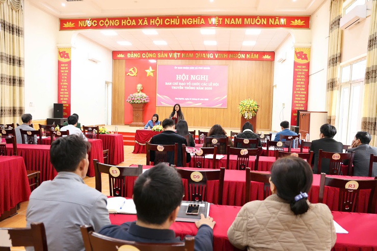 Hội nghị triển khai công tác tổ chức các lễ hội truyền thống xã Phú Nghĩa năm 2026- Ảnh 1.