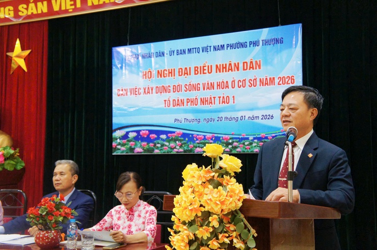 Tổ dân phố Nhật Tảo 1 tổ chức hội nghị Đại biểu nhân dân bàn việc xây dựng đời sống văn hóa ở cơ sở năm 2026- Ảnh 4.