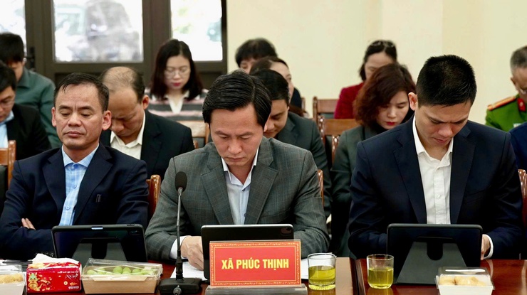 Đoàn giám sát Ban Đô thị HĐND thành phố Hà Nội giám sát các xã Thiên Lộc, Đông Anh, Thư Lâm, Phúc Thịnh và Vĩnh Thanh- Ảnh 4.