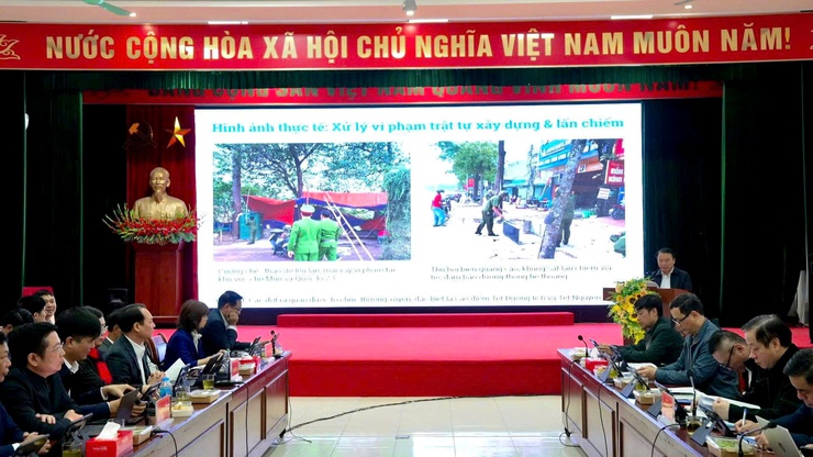 Đoàn giám sát Ban Đô thị HĐND thành phố Hà Nội giám sát các xã Thiên Lộc, Đông Anh, Thư Lâm, Phúc Thịnh và Vĩnh Thanh- Ảnh 9.