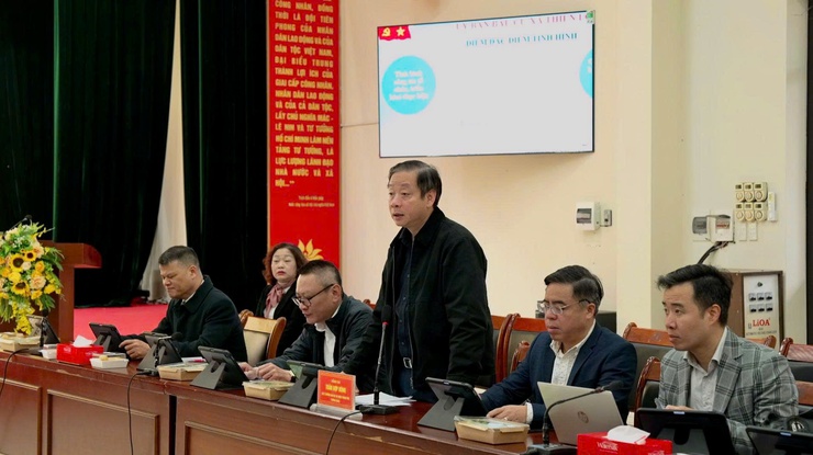 Đoàn giám sát Ban Đô thị HĐND thành phố Hà Nội giám sát các xã Thiên Lộc, Đông Anh, Thư Lâm, Phúc Thịnh và Vĩnh Thanh- Ảnh 10.