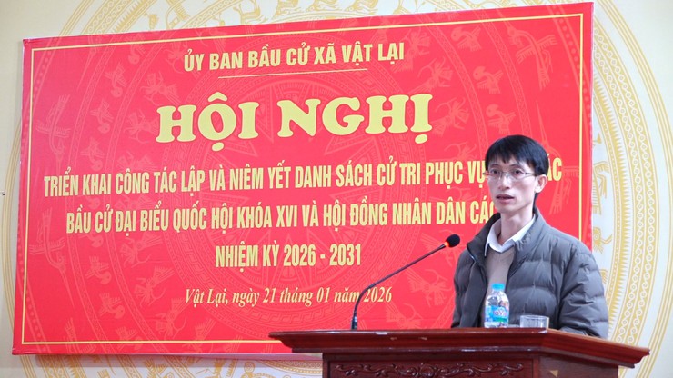 Hội nghị triển khai công tác rà soát danh sách cử tri phục vụ cuộc bầu cử đại biểu Quốc hội khóa XVI và đại biểu Hội đồng nhân dân các cấp, nhiệm kỳ 2026 – 2031- Ảnh 1.