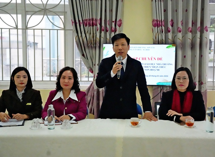 PHƯỜNG SƠN TÂY TỔ CHỨC KIẾN TẬP CHUYÊN ĐỀ PHÁT TRIỂN CHƯƠNG TRÌNH GIÁO DỤC MẦM NON THEO HƯỚNG PHÁT TRIỂN NHẬN THỨC- Ảnh 1.