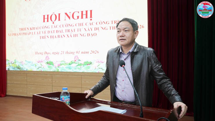 Hội nghị triển khai công tác cưỡng chế các công trình vi phạm pháp luật về đất đai, trật tự xây dựng tháng 01/2026- Ảnh 5.