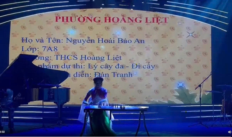 Nguyễn Hoài Bảo An - cô học trò nhỏ say mê đàn tranh của trường THCS Hoàng Liệt- Ảnh 4.