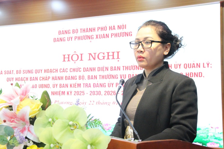 Đảng ủy phường Xuân Phương tổ chức Hội nghị cán bộ chủ chốt thực hiện quy trình công tác quy hoạch cán bộ nhiệm kỳ 2025 - 2030, 2026 - 2031- Ảnh 3.