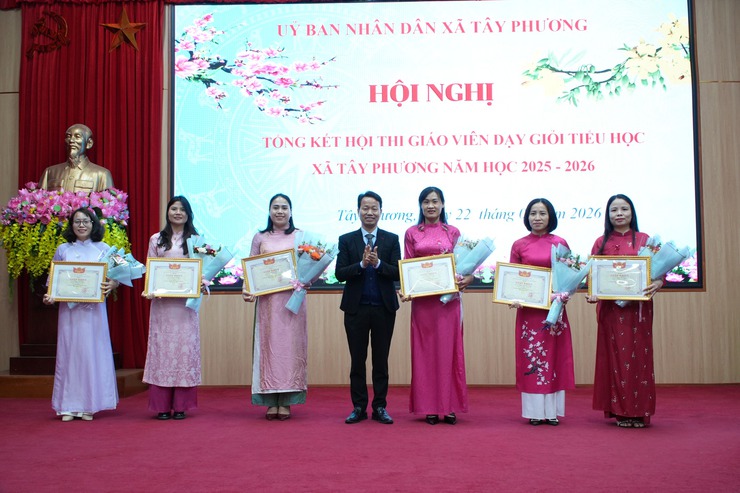 Hội nghị Tổng kết giáo viên dạy giỏi cấp Tiểu học xã Tây Phương năm học 2025–2026- Ảnh 6.