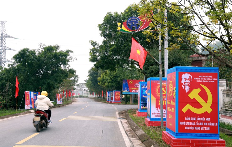 TRUNG GIÃ: RỰC RỠ CỜ HOA CHÀO MỪNG ĐẠI HỘI XIV CỦA ĐẢNG- Ảnh 7.