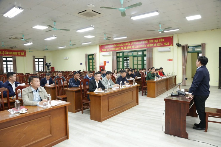 HỘI NGHỊ TRIỂN KHAI KẾ HOẠCH TỔ CHỨC "NGÀY HỘI VĂN HÓA DÂN TỘC MƯỜNG XÃ YÊN XUÂN LẦN THỨ NHẤT NĂM 2026- Ảnh 2.