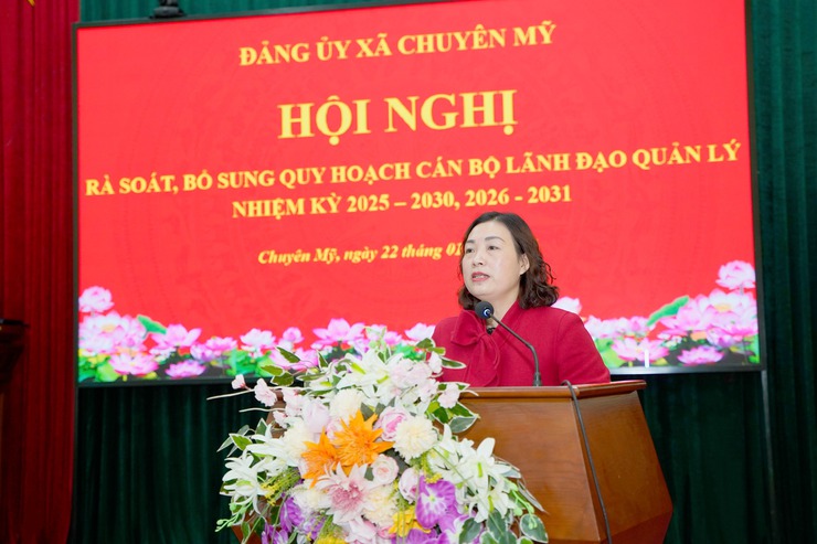 Chuyên Mỹ rà soát, bổ sung quy hoạch cán bộ lãnh đạo, quản lý, nhiệm kỳ 2025-2030, 2026-2031- Ảnh 1.