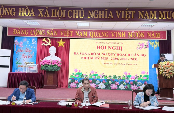 Đảng ủy xã Thường Tín tổ chức Hội nghị rà soát, bổ sung quy hoạch cán bộ nhiệm kỳ 2025-2030, 2026-2031- Ảnh 1.