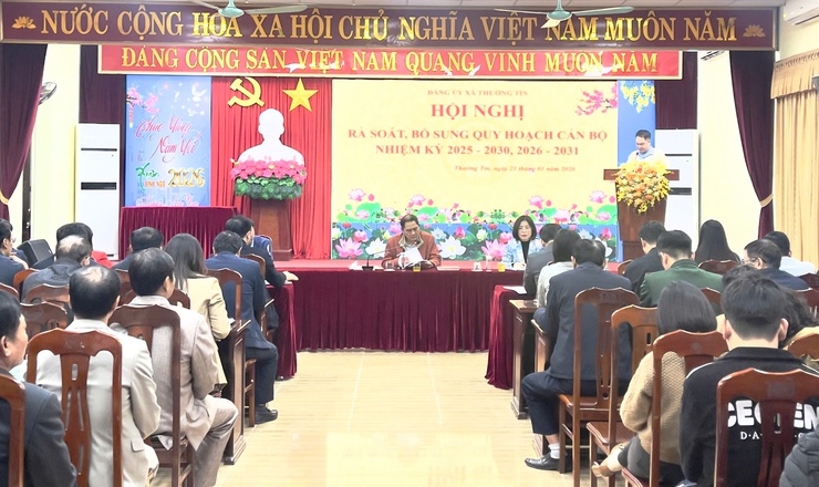 Đảng ủy xã Thường Tín tổ chức Hội nghị rà soát, bổ sung quy hoạch cán bộ nhiệm kỳ 2025-2030, 2026-2031- Ảnh 2.