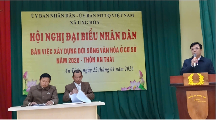 CÁC THÔN TRÊN ĐỊA BÀN XÃ ỨNG HÒA ĐỒNG LOẠT TỔ CHỨC HỘI NGHỊ ĐẠI BIỂU NHÂN DÂN NĂM 2026.- Ảnh 2.