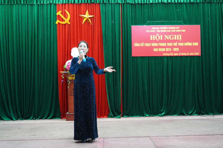 Câu lạc bộ Sức khỏe ngoài trời Người cao tuổi Chúc Sơn tổng kết phong trào dưỡng sinh giai đoạn 2015 – 2025- Ảnh 7.