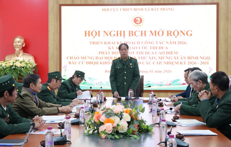 Hội CCB xã Bát Tràng triển khai nhiệm vụ năm 2026, phát động đợt thi đua cao điểm chào mừng Đại hội XIV của Đảng- Ảnh 1.