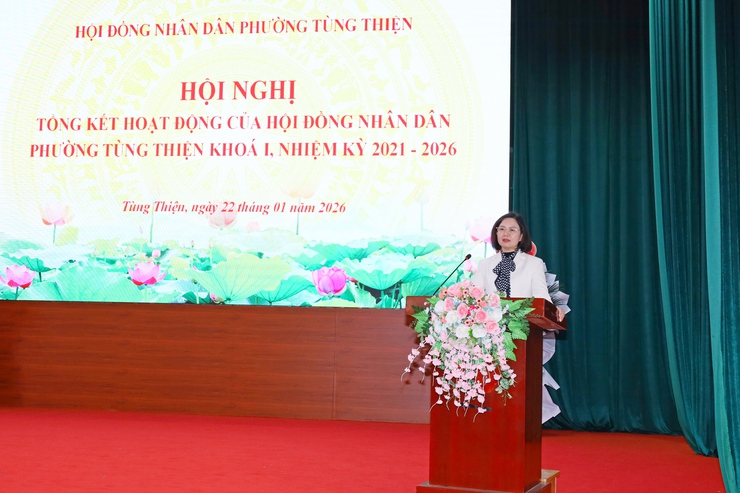 Hội nghị tổng kết hoạt động của Hội đồng nhân dân phường Tùng Thiện khóa I, nhiệm kỳ 2021-2026- Ảnh 2.