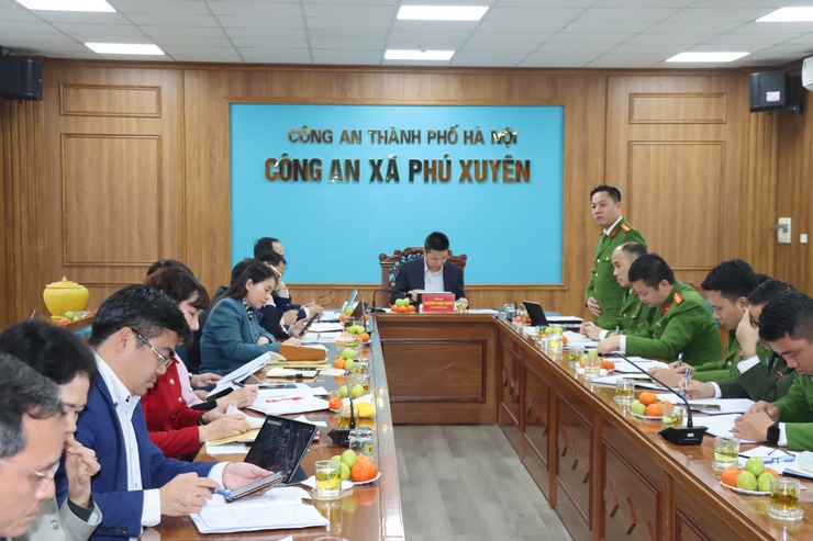 Hội nghị làm việc giữa Đảng ủy xã Phú Xuyên và Ban Chỉ huy Công an xã- Ảnh 3.