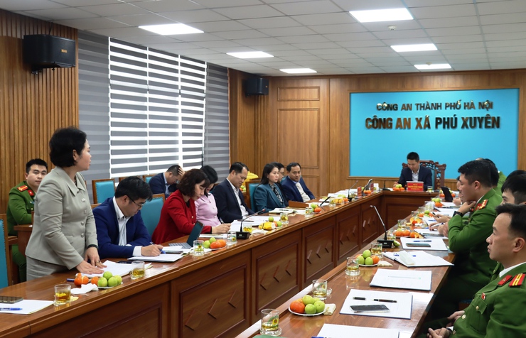 Hội nghị làm việc giữa Đảng ủy xã Phú Xuyên và Ban Chỉ huy Công an xã- Ảnh 5.