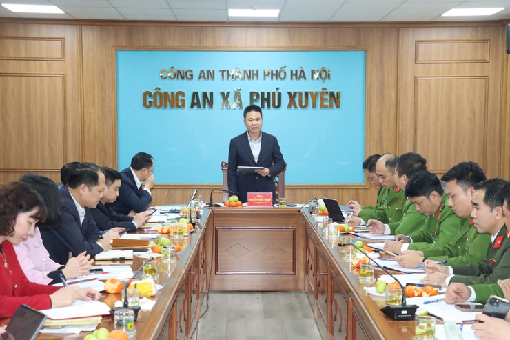 Hội nghị làm việc giữa Đảng ủy xã Phú Xuyên và Ban Chỉ huy Công an xã- Ảnh 8.