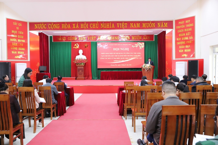 Thượng Phúc triển khai một số nội dung về công tác vệ sinh môi trường năm 2026 và công tác bầu cử đại biểu Quốc hội, HĐND các cấp- Ảnh 1.