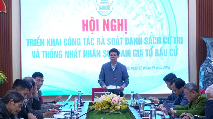 Hội nghị triển khai rà soát danh sách cử tri và thống nhất nhân sự tham gia tổ bầu cử- Ảnh 1.