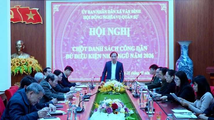 Xã Vân Đình chốt quân số thực hiện nghĩa vụ quân sự và tham gia Công an nhân dân năm 2026- Ảnh 1.