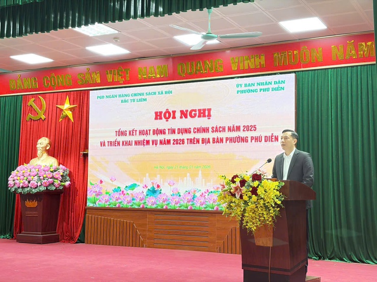 Phú Diễn: Tổng kết hoạt động tín dụng chính sách năm 2025 và triển khai nhiệm vụ trọng tâm năm 2026- Ảnh 1.