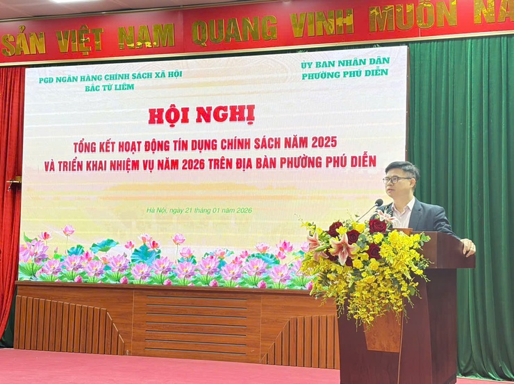 Phú Diễn: Tổng kết hoạt động tín dụng chính sách năm 2025 và triển khai nhiệm vụ trọng tâm năm 2026- Ảnh 2.