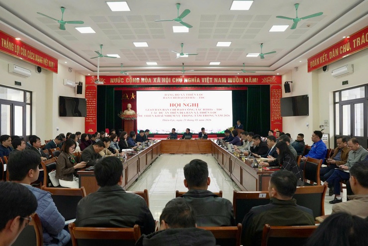 Đảng ủy xã Thiên Lộc tổ chức hội nghị giao ban ban chỉ đạo công tác bồi thường, hỗ trợ và tái định cư năm 2026- Ảnh 1.