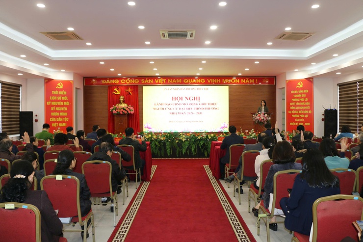 UBND phường Phúc Lợi tổ chức Hội nghị ban lãnh đạo mở rộng để thảo luận, giới thiệu người ứng cử đại biểu HĐND phường nhiệm kỳ 2026 - 2031- Ảnh 2.