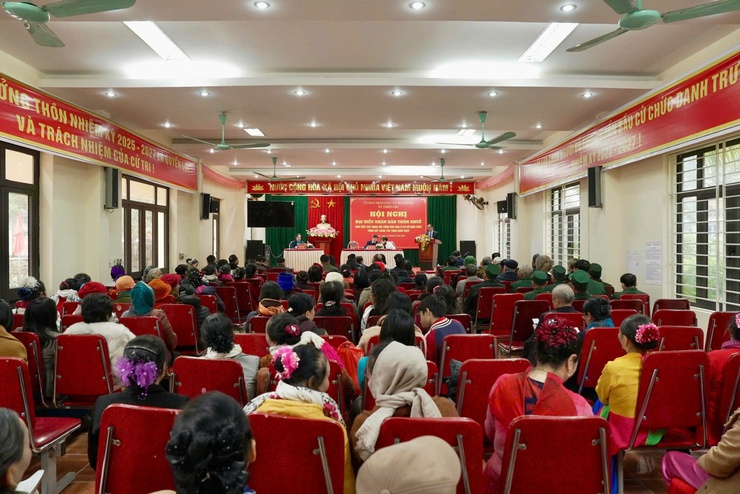 Thôn Nhuế, xã Thiên Lộc tổ chức hội nghị đại biểu nhân dân bàn việc xây dựng đời sống văn hóa ở cơ sở năm 2026; tổng kết công tác Thôn năm 2025- Ảnh 1.