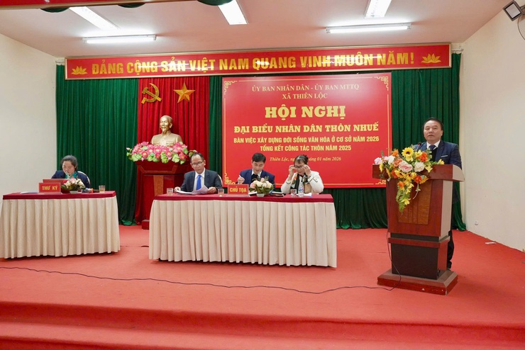 Thôn Nhuế, xã Thiên Lộc tổ chức hội nghị đại biểu nhân dân bàn việc xây dựng đời sống văn hóa ở cơ sở năm 2026; tổng kết công tác Thôn năm 2025- Ảnh 12.